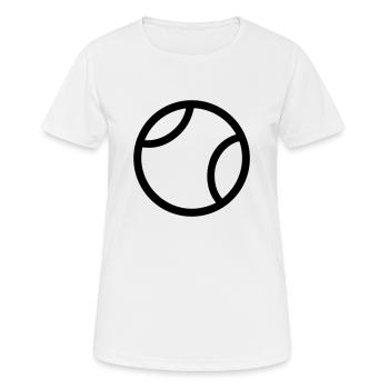 Balle de tennis - T-shirt respirant Femme - blanc - Devant - AI Model Female 172 dark (172cm)