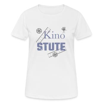 Kino-Stute - Frauen T-Shirt atmungsaktiv - Weiß - Vorne - AI Model Female 172 dark (172cm)