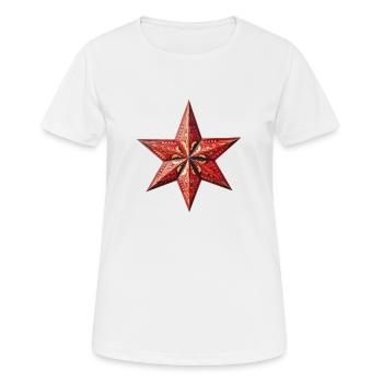 Weihnachtsstern - Frauen T-Shirt atmungsaktiv - Weiß - Vorne - AI Model Female 172 dark (172cm)
