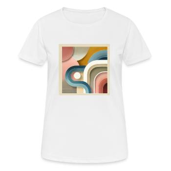 Pastell Sinfonie - Abstraktes Gemälde - Frauen T-Shirt atmungsaktiv - Weiß - Vorne - AI Model Female 172 dark (172cm)