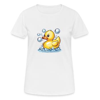Sommer Urlaub Baden Badeente - Frauen T-Shirt atmungsaktiv - Weiß - Vorne - AI Model Female 172 dark (172cm)