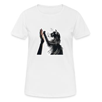 Katzenfreunde - Frauen T-Shirt atmungsaktiv - Weiß - Vorne - AI Model Female 172 dark (172cm)