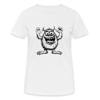 Monster - Frauen T-Shirt atmungsaktiv - Weiß - Vorne - AI Model Female 172 dark (172cm)