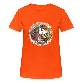 Trippy Unicorn - Women's Breathable T-Shirt - neon orange - Front - AI Model Female 172 dark (172cm)