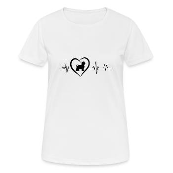 battement de cœur chihuahua - T-shirt respirant Femme - blanc - Devant - AI Model Female 172 dark (172cm)