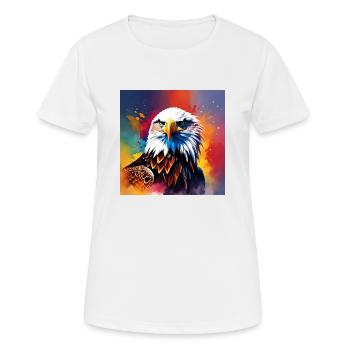 Adler farbig - Frauen T-Shirt atmungsaktiv - Weiß - Vorne - AI Model Female 172 dark (172cm)