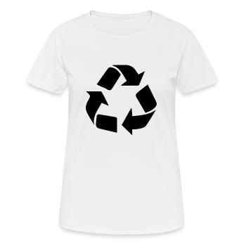 Recycling Symbol - Frauen T-Shirt atmungsaktiv - Weiß - Vorne - AI Model Female 172 dark (172cm)