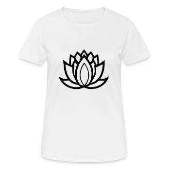 Lotus Blüte - Frauen T-Shirt atmungsaktiv - Weiß - Vorne - AI Model Female 172 dark (172cm)