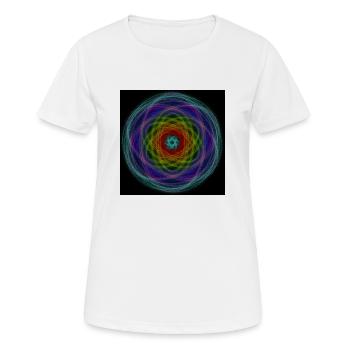 Hypnotischer Regenbogen - Frauen T-Shirt atmungsaktiv - Weiß - Vorne - AI Model Female 172 dark (172cm)