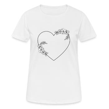 Rahmen Herz - Frauen T-Shirt atmungsaktiv - Weiß - Vorne - AI Model Female 172 dark (172cm)