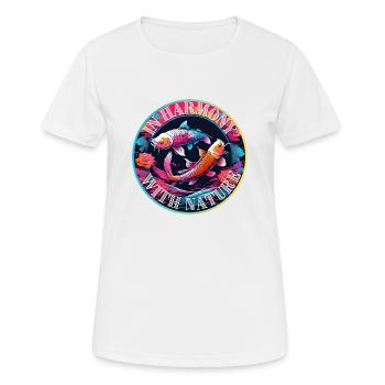 In Harmony with Nature - Women's Breathable T-Shirt - white - Front - AI Model Female 172 dark (172cm)