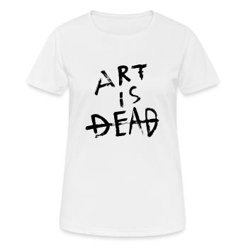 L’art est mort - Noir - T-shirt respirant Femme - blanc - Devant - AI Model Female 172 dark (172cm)