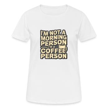 Je ne suis pas du matin - T-shirt respirant Femme - blanc - Devant - AI Model Female 172 dark (172cm)