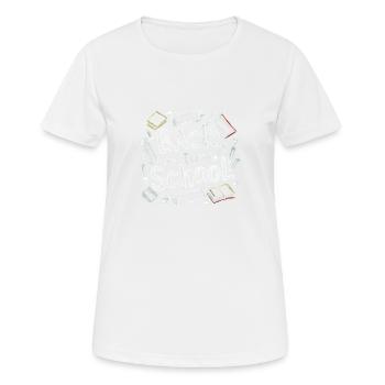 back to school - Women's Breathable T-Shirt - white - Front - AI Model Female 172 dark (172cm)