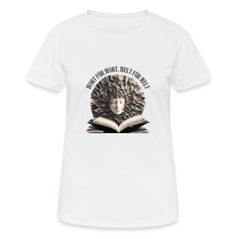 Word by word, world by world - Women's Breathable T-Shirt - white - Front - AI Model Female 172 dark (172cm)
