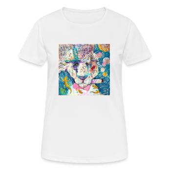 Cosmos Lion - T-shirt respirant Femme - blanc - Devant - AI Model Female 172 dark (172cm)
