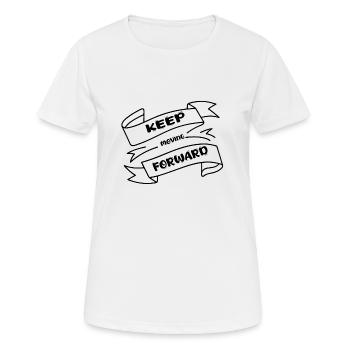 Keep Moving Forward - Women's Breathable T-Shirt - white - Front - AI Model Female 172 dark (172cm)