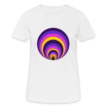 Farbige Kreise - Frauen T-Shirt atmungsaktiv - Weiß - Vorne - AI Model Female 172 dark (172cm)