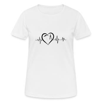 Heartbeat-Architektur - Frauen T-Shirt atmungsaktiv - Weiß - Vorne - AI Model Female 172 dark (172cm)