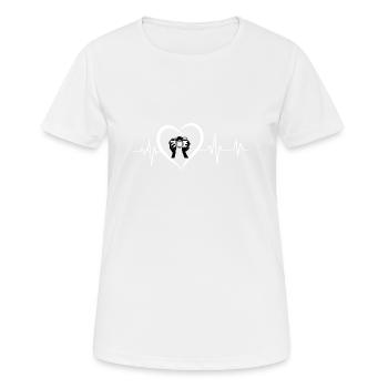 Herzschlag Foto - Frauen T-Shirt atmungsaktiv - Weiß - Vorne - AI Model Female 172 dark (172cm)