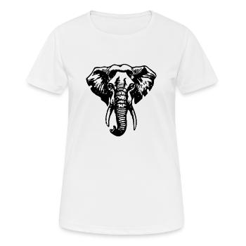 Elefant Elefanten - Frauen T-Shirt atmungsaktiv - Weiß - Vorne - AI Model Female 172 dark (172cm)