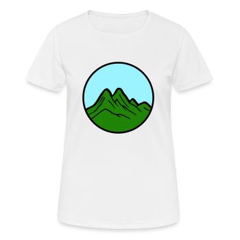 Montagnes 2 - T-shirt respirant Femme - blanc - Devant - AI Model Female 172 dark (172cm)