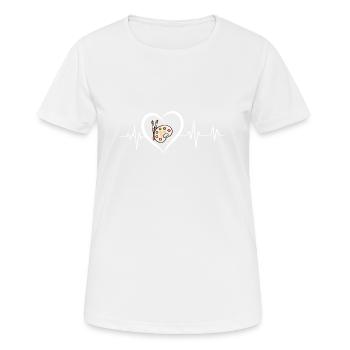 heartbeat drawing - Women's Breathable T-Shirt - white - Front - AI Model Female 172 dark (172cm)