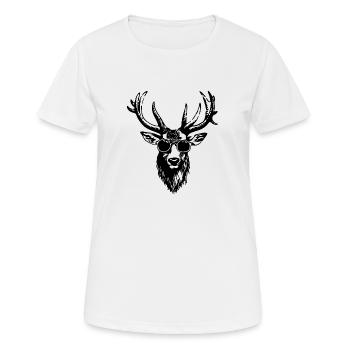 Reh Rehkitz Rehbock - Frauen T-Shirt atmungsaktiv - Weiß - Vorne - AI Model Female 172 dark (172cm)