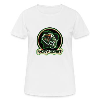Côte d'Ivoire - T-shirt respirant Femme - blanc - Devant - AI Model Female 172 dark (172cm)
