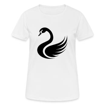Schwan Schwäne - Frauen T-Shirt atmungsaktiv - Weiß - Vorne - AI Model Female 172 dark (172cm)