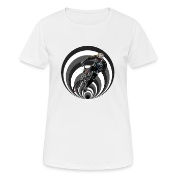 BMX Rennen - Frauen T-Shirt atmungsaktiv - Weiß - Vorne - AI Model Female 172 dark (172cm)