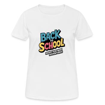 Retour à l’école - T-shirt respirant Femme - blanc - Devant - AI Model Female 172 dark (172cm)