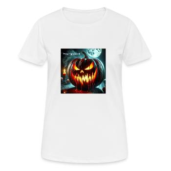 Blutiger halloween Kürbis - Frauen T-Shirt atmungsaktiv - Weiß - Vorne - AI Model Female 172 dark (172cm)