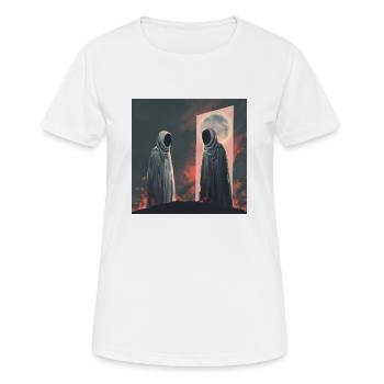Ätherische Reflexion - Frauen T-Shirt atmungsaktiv - Weiß - Vorne - AI Model Female 172 dark (172cm)