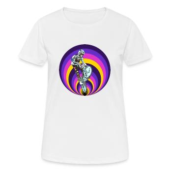 BMX (BMX) - Frauen T-Shirt atmungsaktiv - Weiß - Vorne - AI Model Female 172 dark (172cm)