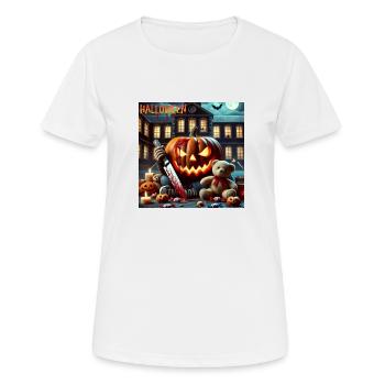 Blutiges Halloween - Frauen T-Shirt atmungsaktiv - Weiß - Vorne - AI Model Female 172 dark (172cm)