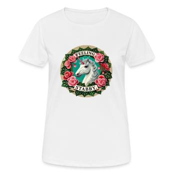 Feeling Stabby - Women's Breathable T-Shirt - white - Front - AI Model Female 172 dark (172cm)