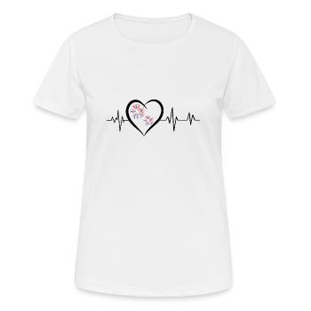 Herzschlag-Feuerwerk - Frauen T-Shirt atmungsaktiv - Weiß - Vorne - AI Model Female 172 dark (172cm)