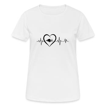 Herzschlag-Frisur - Frauen T-Shirt atmungsaktiv - Weiß - Vorne - AI Model Female 172 dark (172cm)