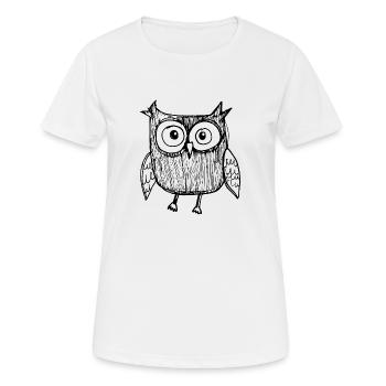 hibou hibou hibou oiseau - T-shirt respirant Femme - blanc - Devant - AI Model Female 172 dark (172cm)