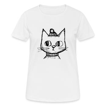 Cat Cats Cat Face - Women's Breathable T-Shirt - white - Front - AI Model Female 172 dark (172cm)