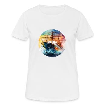 Ship Large Round Batch - Women's Breathable T-Shirt - white - Front - AI Model Female 172 dark (172cm)