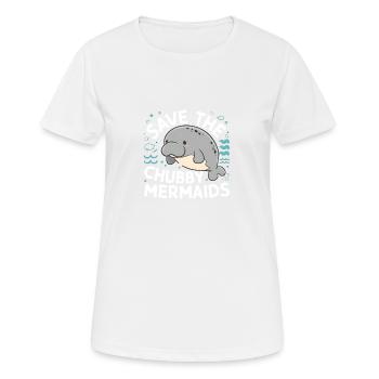Rettet die dicken Meerjungfrauen - Women's Breathable T-Shirt - white - Front - AI Model Female 172 dark (172cm)