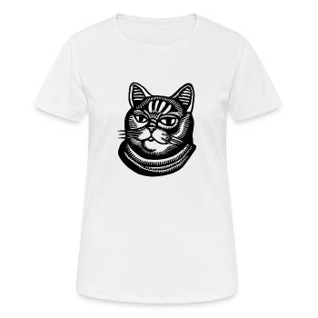 Cat Cats Cat Face - Women's Breathable T-Shirt - white - Front - AI Model Female 172 dark (172cm)