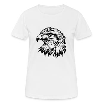 Aigle Tête d’aigle - T-shirt respirant Femme - blanc - Devant - AI Model Female 172 dark (172cm)