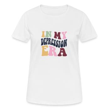 depression era - Frauen T-Shirt atmungsaktiv - Weiß - Vorne - AI Model Female 172 dark (172cm)
