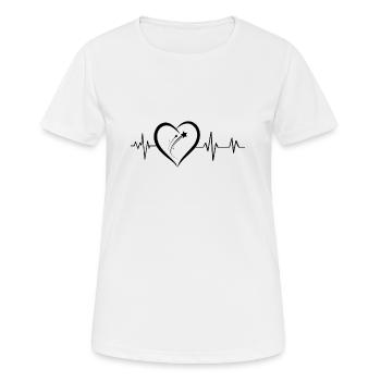 Sternschnuppe Herzschlag - Frauen T-Shirt atmungsaktiv - Weiß - Vorne - AI Model Female 172 dark (172cm)