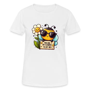 Abeille séduisante #2 - T-shirt respirant Femme - blanc - Devant - AI Model Female 172 dark (172cm)