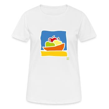 pomme - T-shirt respirant Femme - blanc - Devant - AI Model Female 172 dark (172cm)