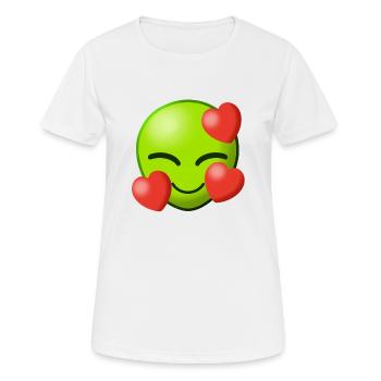 Alien Amour Amour Extraterrestres Coeur Extraterrestre I - T-shirt respirant Femme - blanc - Devant - AI Model Female 172 dark (172cm)